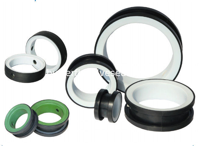 أسود / أخضر PTFE أجزاء صمام فراشة صمام مقعد DN50 - DN600 حجم المنفذ